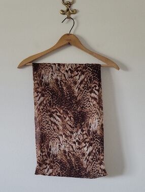 Dennis Basso Sheer Animal Print Scarf